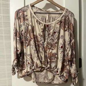 XS free people botanical print top